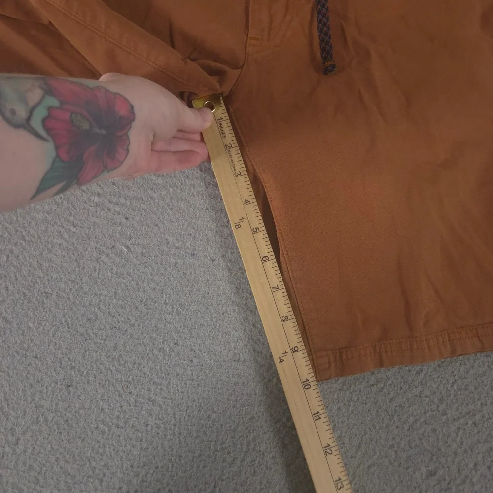 The North Face Shorts Mens 34 Brown North Dome Cotton Blend Stretch Drawcord